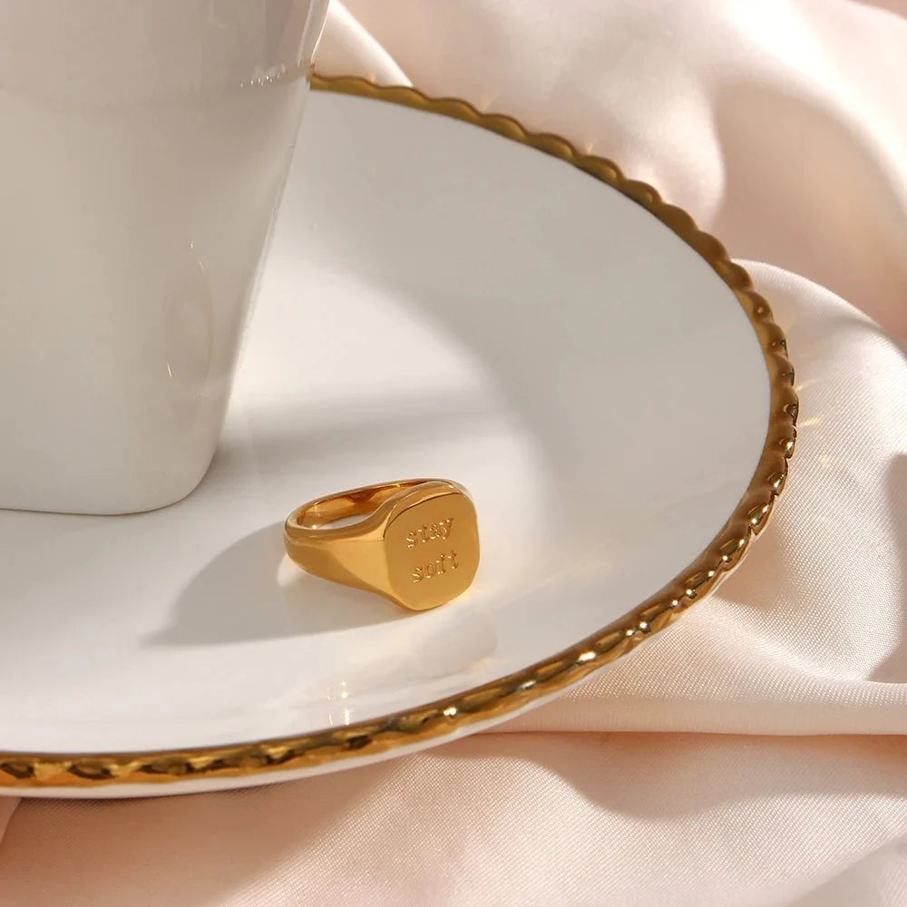 Positive Affirmation Engraved Rings