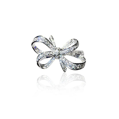 Romantic Bow Shaped Diamond Ring