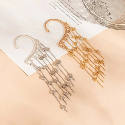 Star Chandelier Tassel Earring Cuff