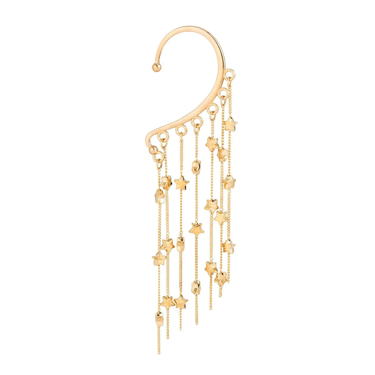 Star Chandelier Tassel Earring Cuff