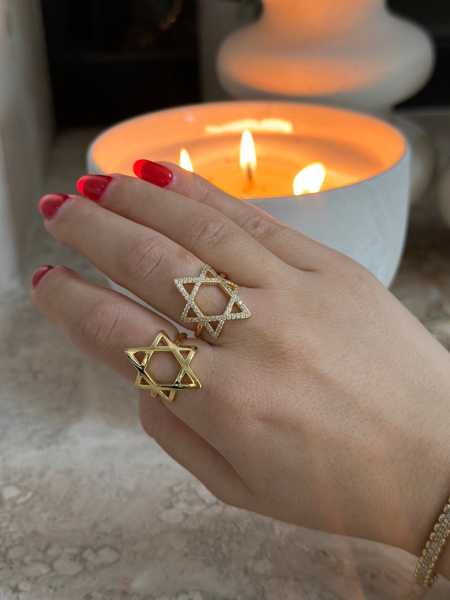Star of David Ring Pave