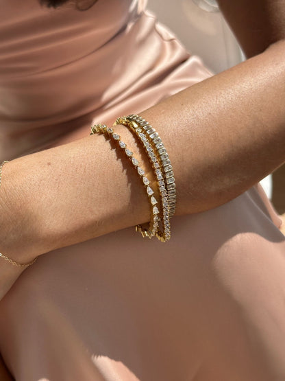 Tear Drop Tennis Bracelet