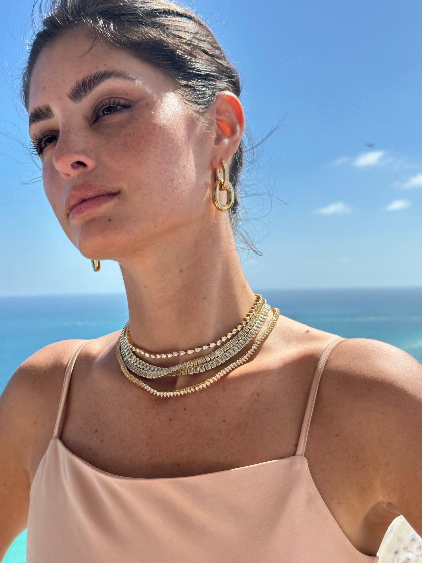Tear Drop Tennis necklace
