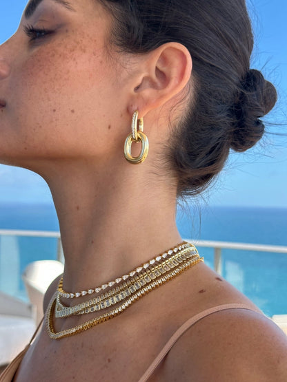 Tear Drop Tennis necklace