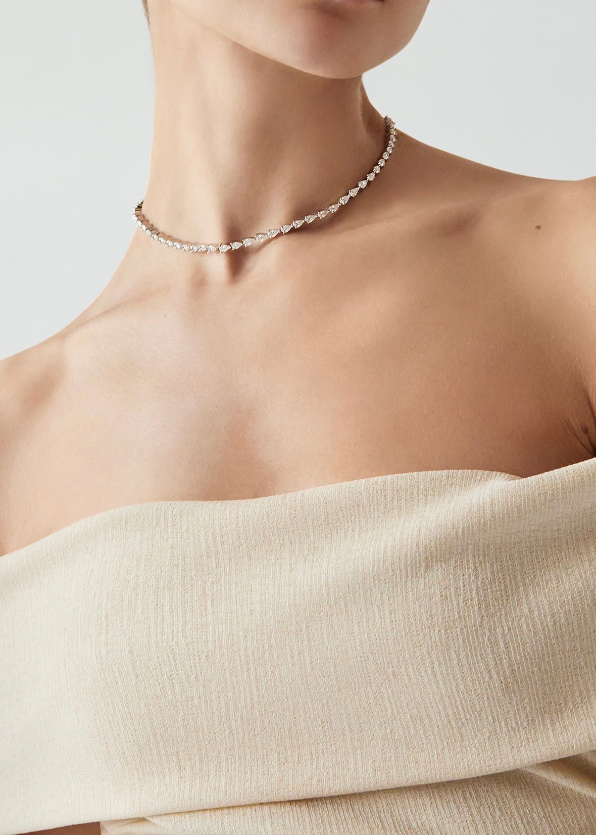 Tear Drop Tennis necklace