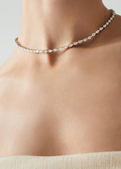 Tear Drop Tennis necklace