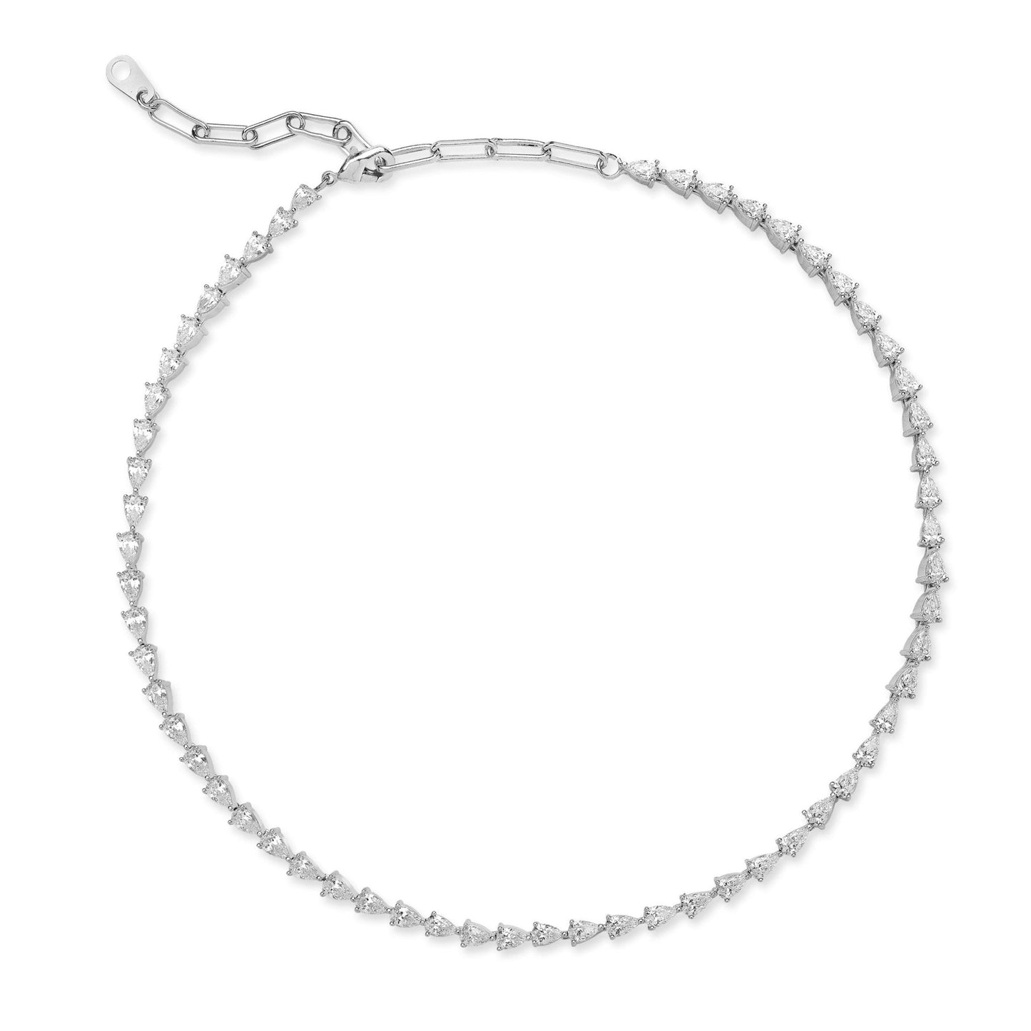 Tear Drop Tennis necklace