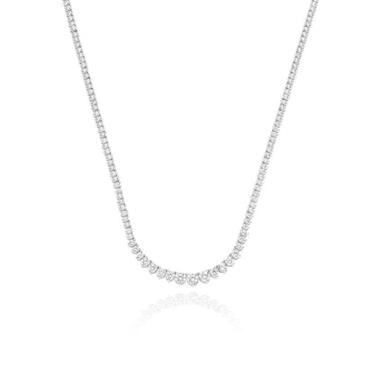 The Princess - Graduated 3 Prong Tennis Necklace