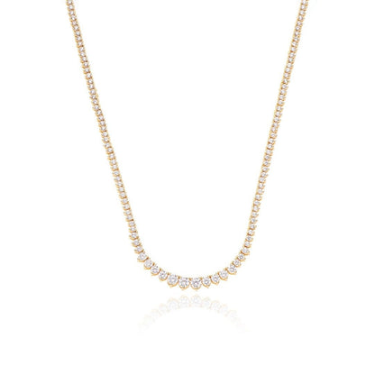 The Princess - Graduated 3 Prong Tennis Necklace