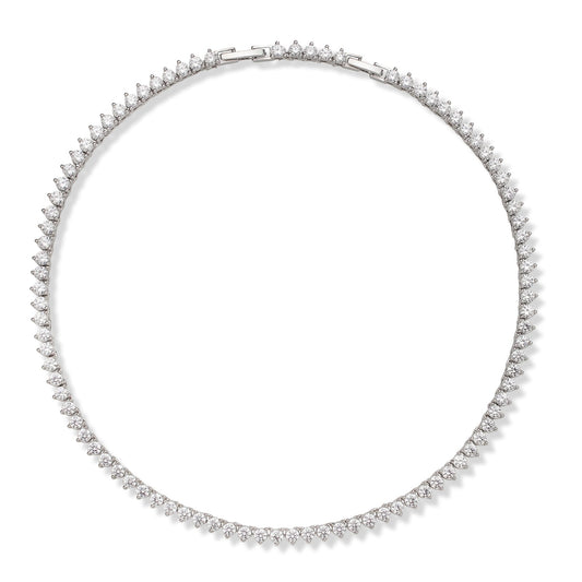 The Secret Royal Diamond - 3 Prong Tennis Necklace