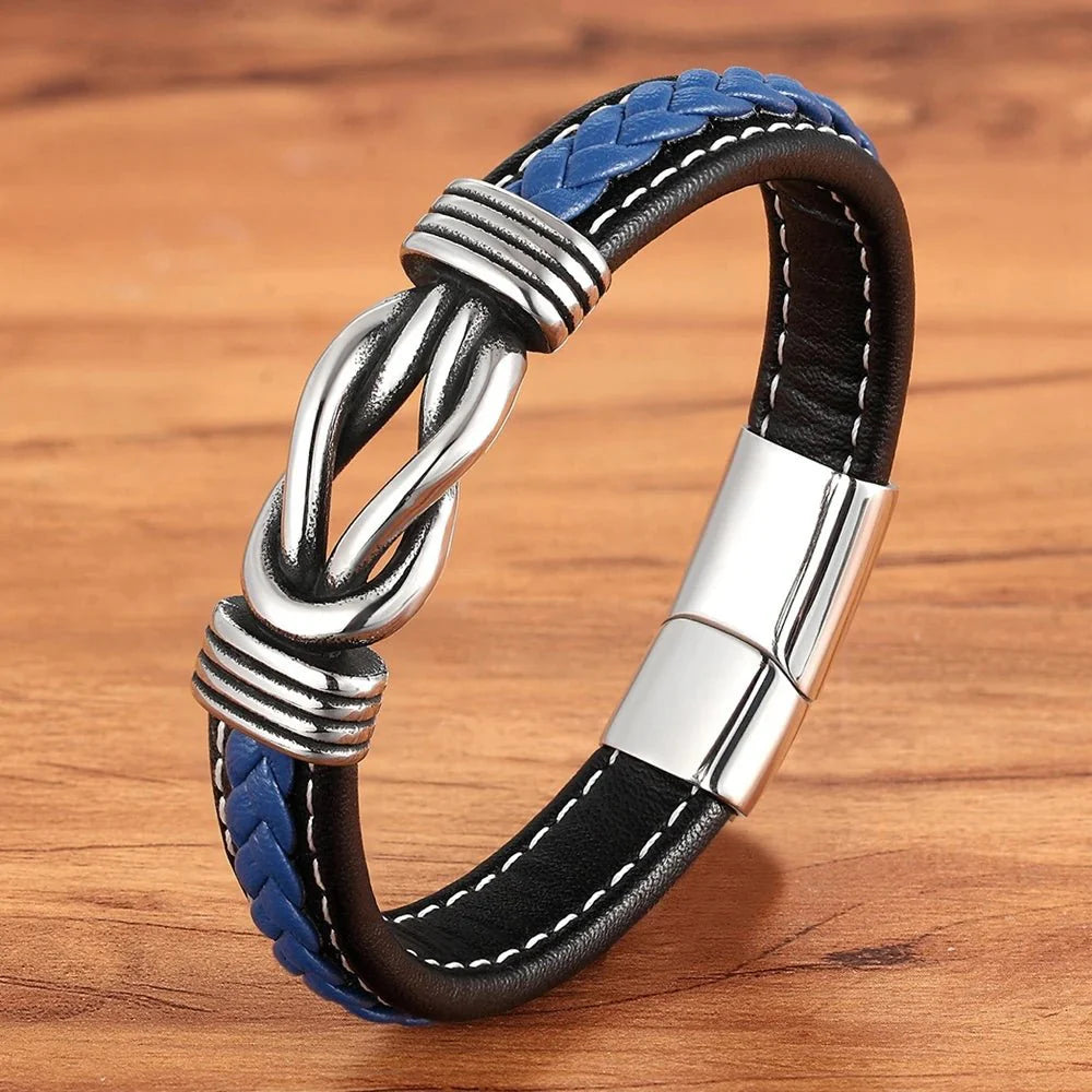 Unisex Eternal Love Knot Leather Bracelet