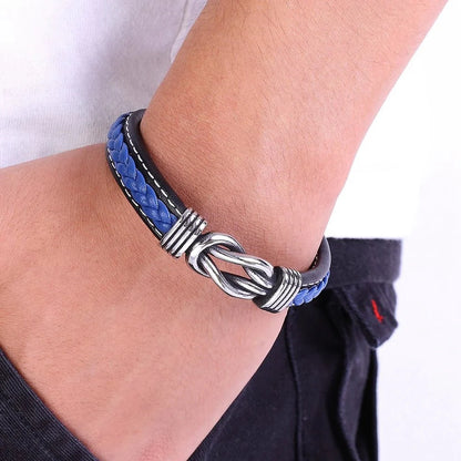 Unisex Eternal Love Knot Leather Bracelet
