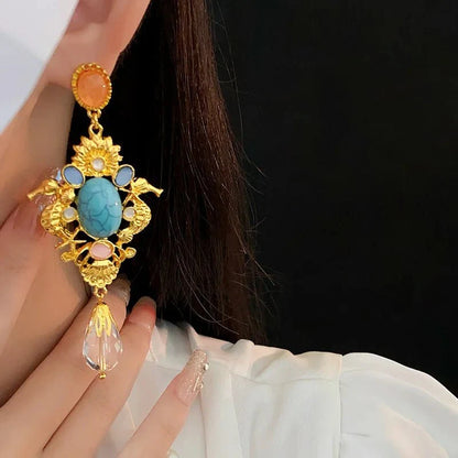 Vintage Heritage Large Dangle Earrings